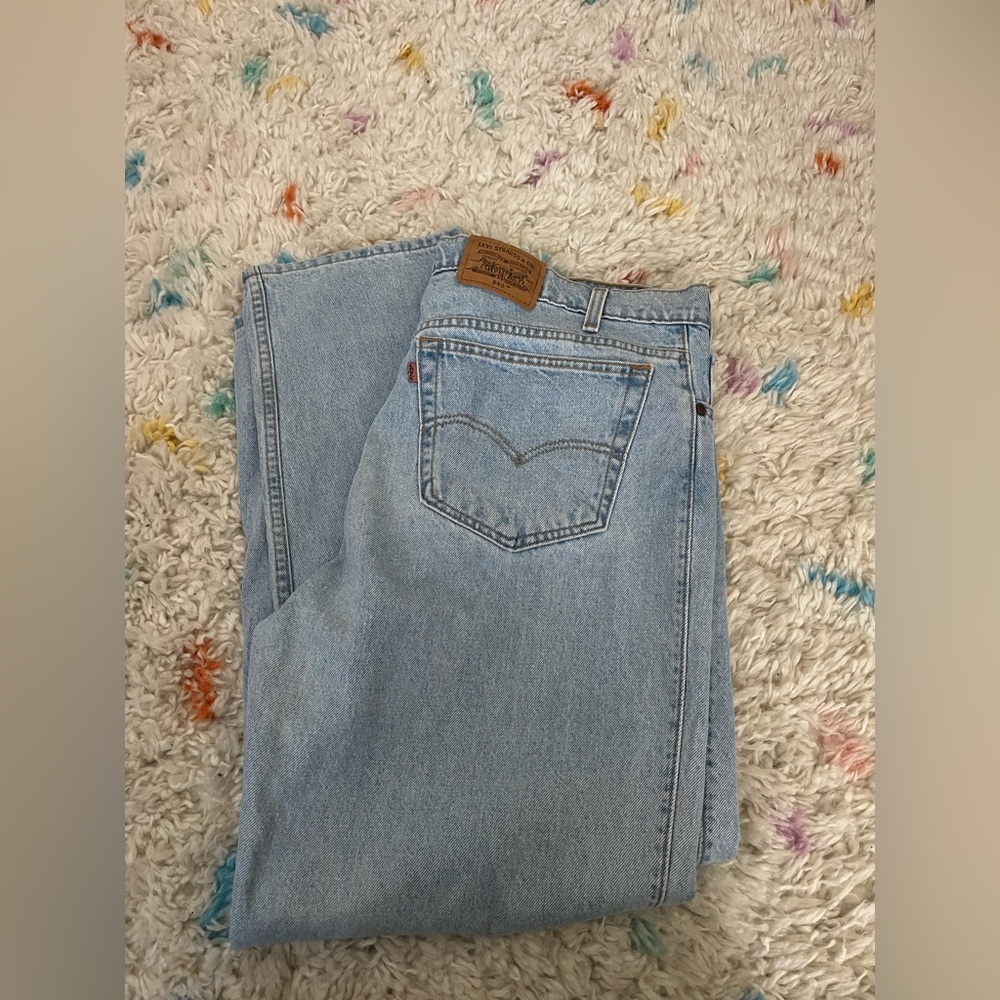 Levi's 540 Light Blue Men’s Classic Straight Jeans relax fit  denim 40x30